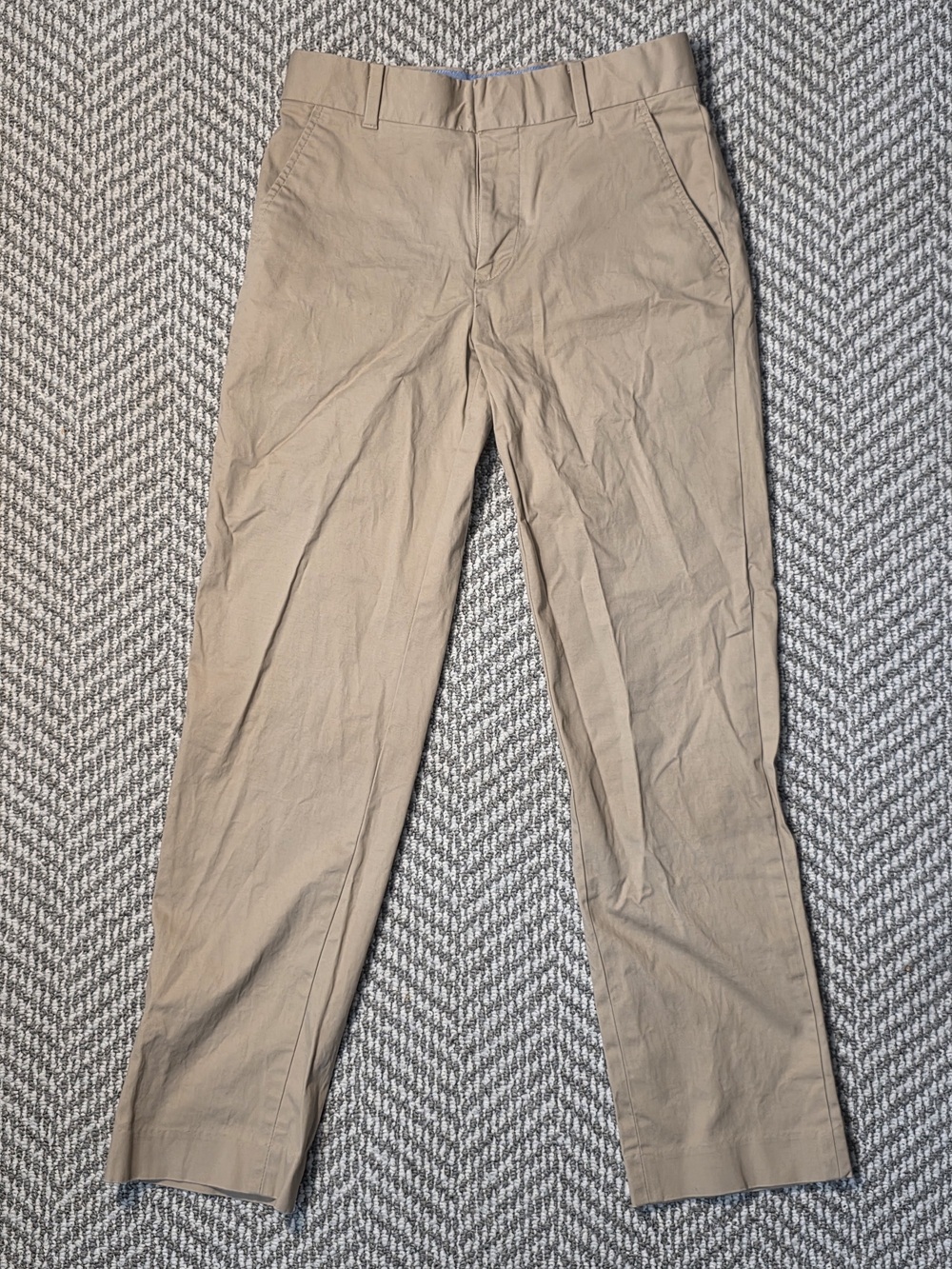 Tommy Hilfiger Chino Pants Boys Size 14 Khaki Tan Flat Front Casual